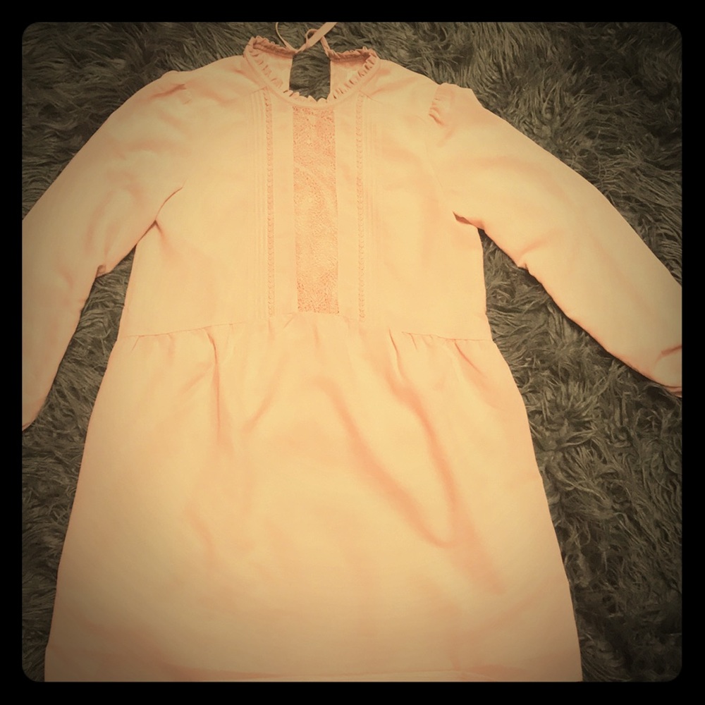 NWOT blush mock neck dress
